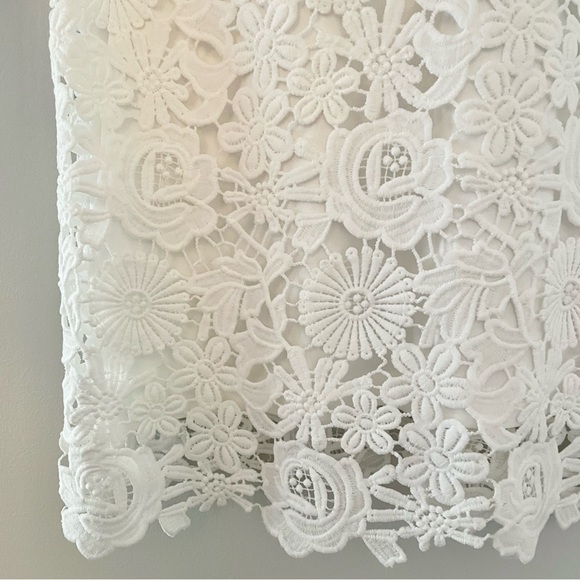 Lulu's Love Poem Ivory Lace Mini Dress, White, sz Medium - Picture 9 of 15